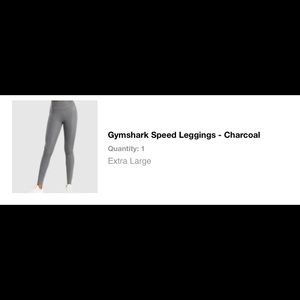Gymshark Speed Leggings - Charcoal